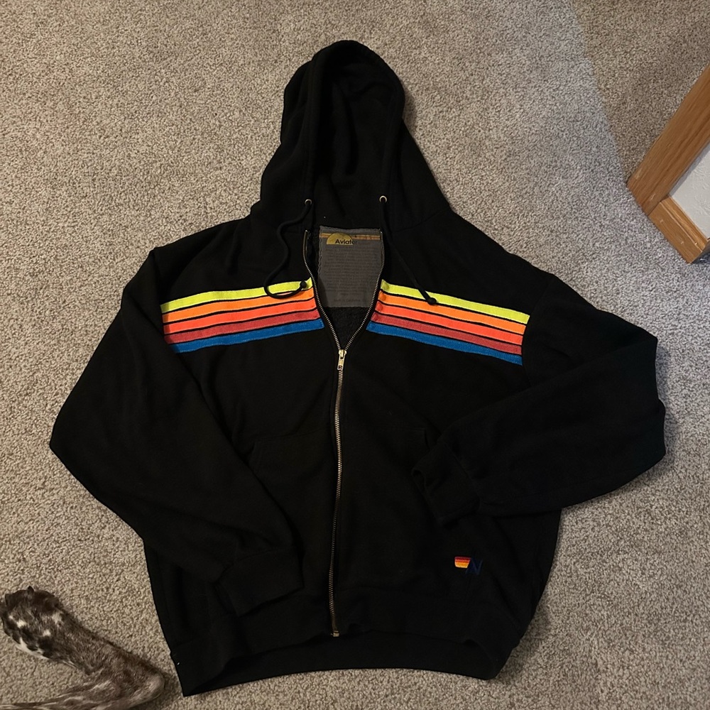 Aviator nation stripe hoodie
